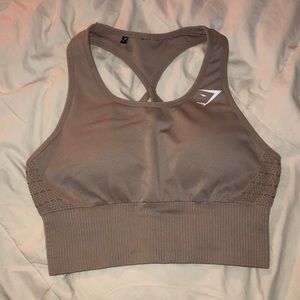 Energy Seamless Crop Vest in Taupe